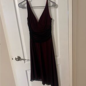 City Triangles Red High Low Sundress V-Neck Sleeveless